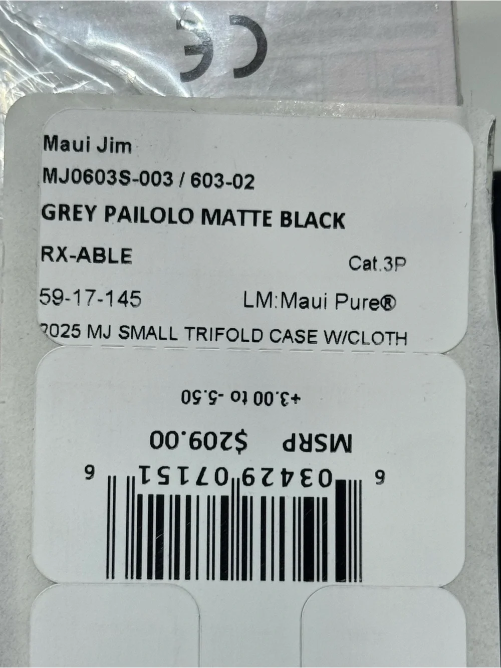 BRAND NEW!! - Maui Jim Men's Pailolo 58mm Black Polarized Sunglasses MJ0603S-003